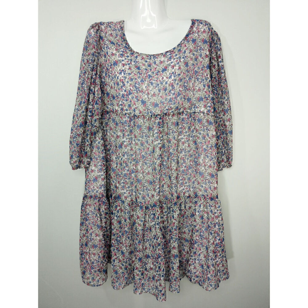 BB Dakota Steve Madden Ditsy Mini Babydoll Peasant Free Spirit Tiered L NWT - Picture 3 of 10